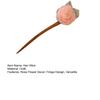 Hair Stick 3D Mesh Yarn Rose Flower Decor Bun Hair Stick Easy to Wear Hair Organizer Clip Hair Styling Accessory