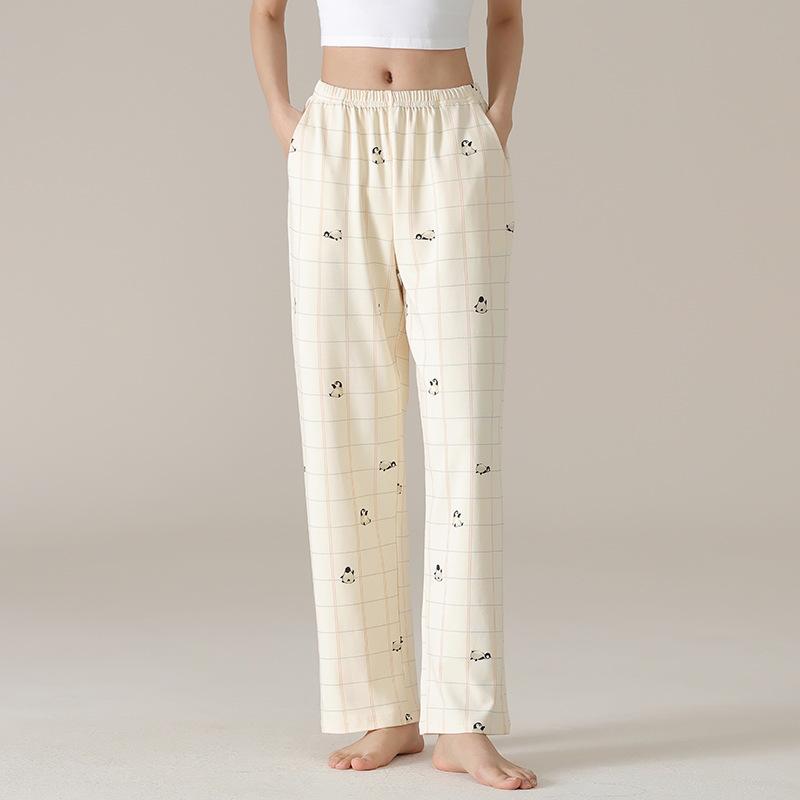 Women's Pure Cotton Loose Sleep Pants - Lightweight for Spring, Summer, and Autumn with Plus Sizes, Suitable for Casual Home or Outdoor Wear.