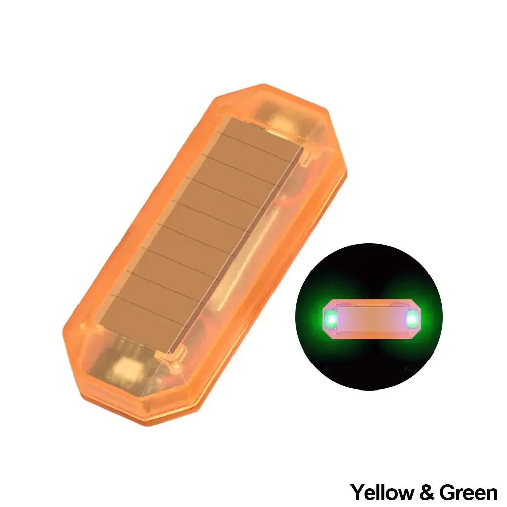 Mini LED Solar Power Bil Varningsljus Natt Säkerhet Simulerat larm Trådlös Stöldskyddslampa Strobe Dummy Larmlampa