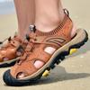 Scarpe Uomo Traforate Antiscivolo Sandali Estivi Uomo Scarpe da Spiaggia Alta Qualità Scarpe da Acqua Asciugatura Rapida per Esterno Calzature Romane Piatte alla Moda