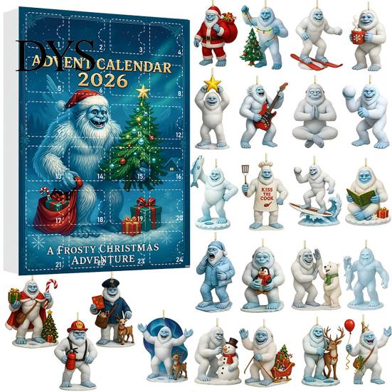 Kerst Adventskalender 2026, 24 Dagen Zee Schildpad/Big Foot/Schotse Hooglander/Hond Ornamenten Duitse Herder Decor Aftelkalender, Verzamelaar