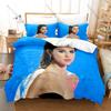Pop Star Selena Gomez Bedding Set Duvet Cover & 2 Pillowcases Fashion Character Print Comfortable Bedroom Supplies