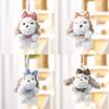 Plush Dog Toy Keychain For Girls Cute Animal Car Keyring Gift Accessory