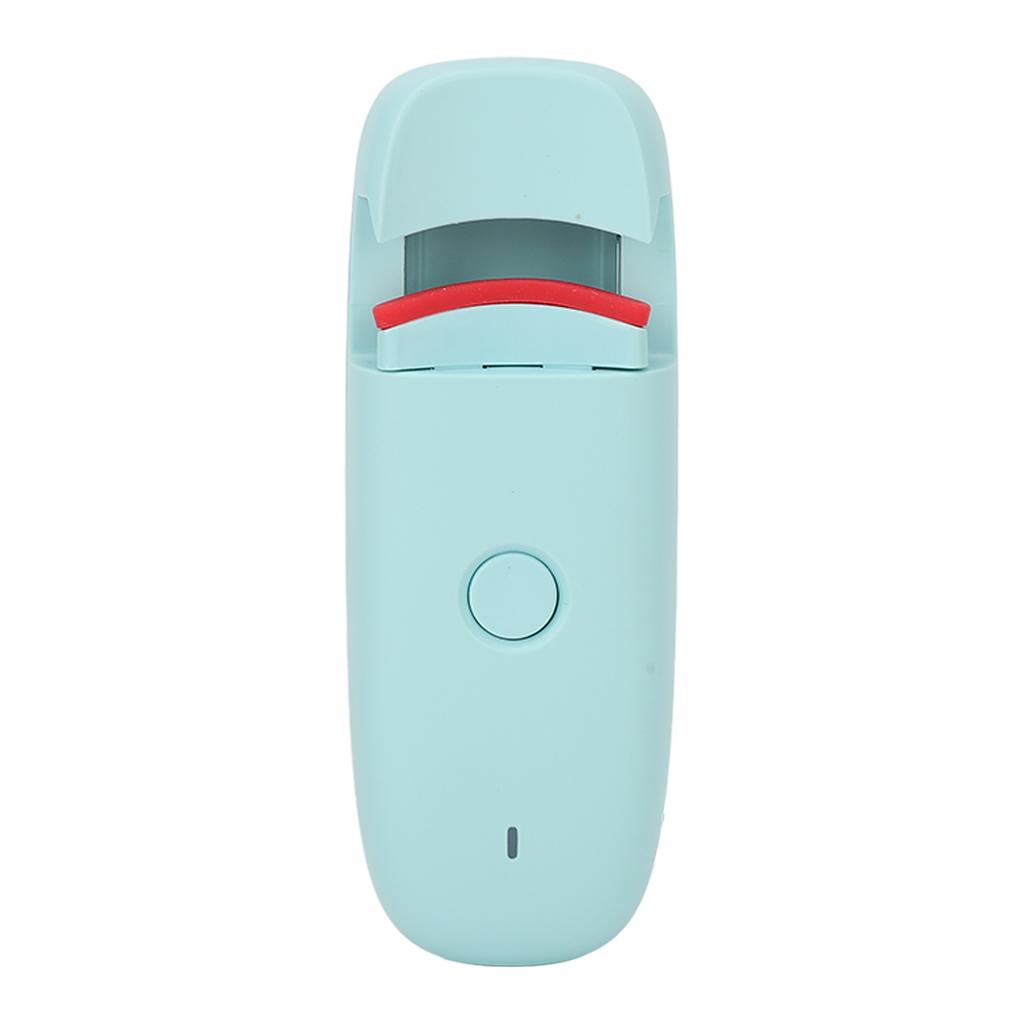 Heated Eyelash Curler Small Portable USB Charging Constant Temperature Lasting Styling Electric Eyelash Curler Green