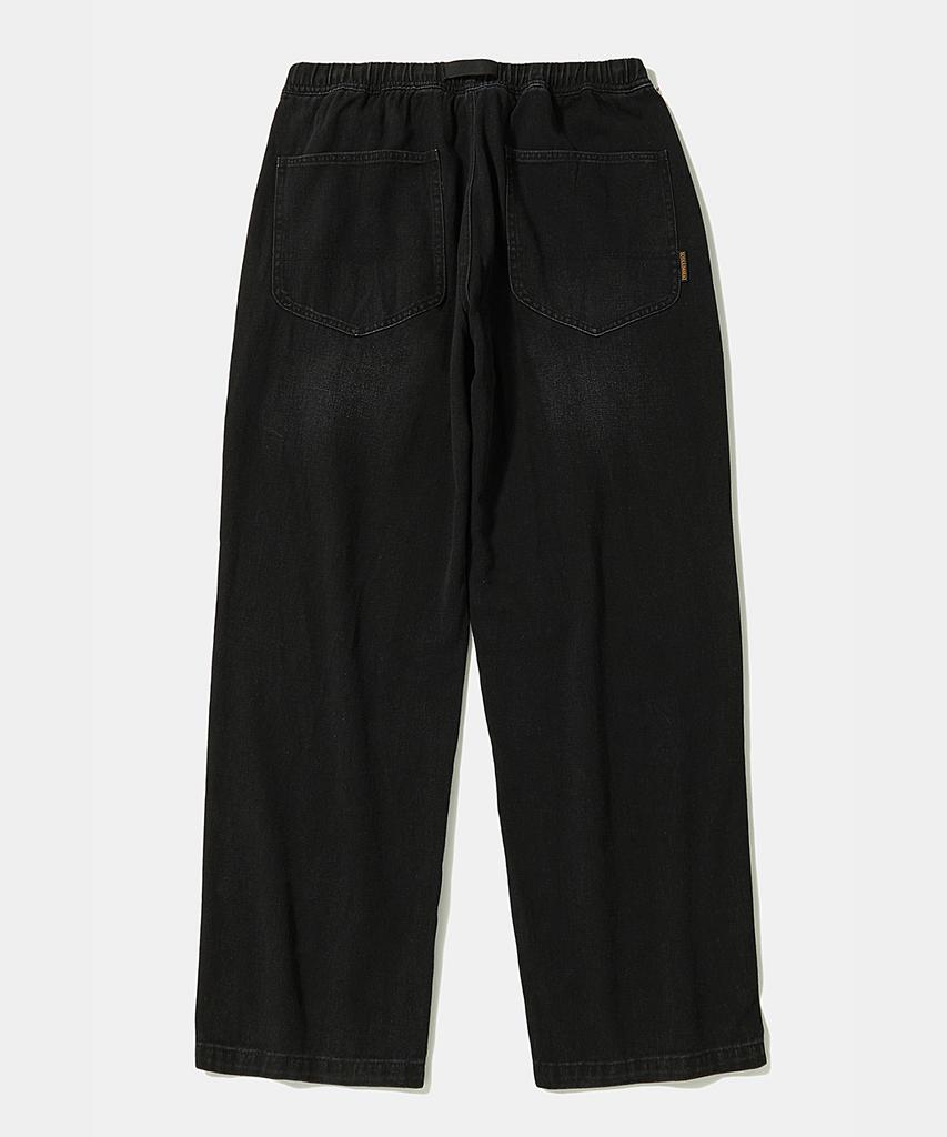 COLUMBIA UNIVERSITY Trajan Label Loose-Fit Washed Denim Pants_Black Jean