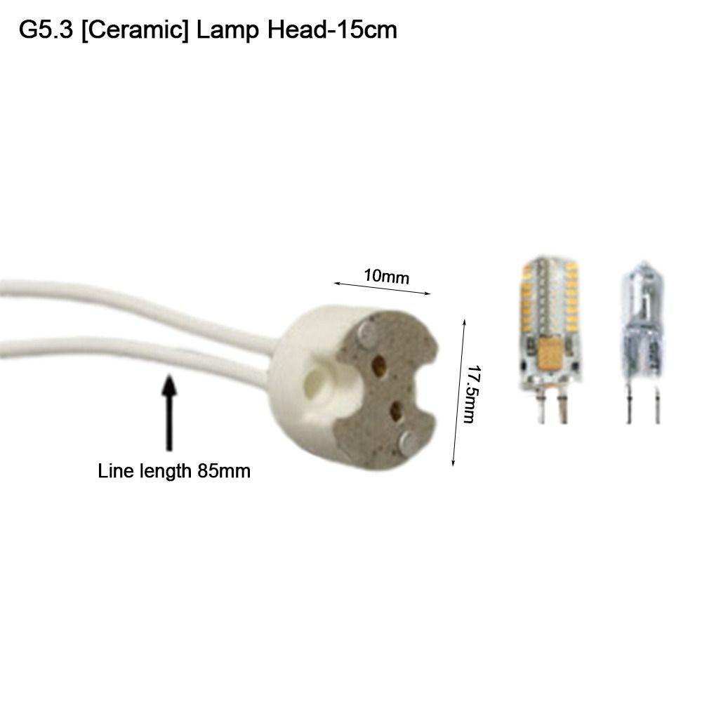 High Quality Wire Connector Lamp Holder G4/G5.3/G9 G4 Socket Plug Bulb Base Ceramic Head 10cm Lamp Socket for Halogen lamp