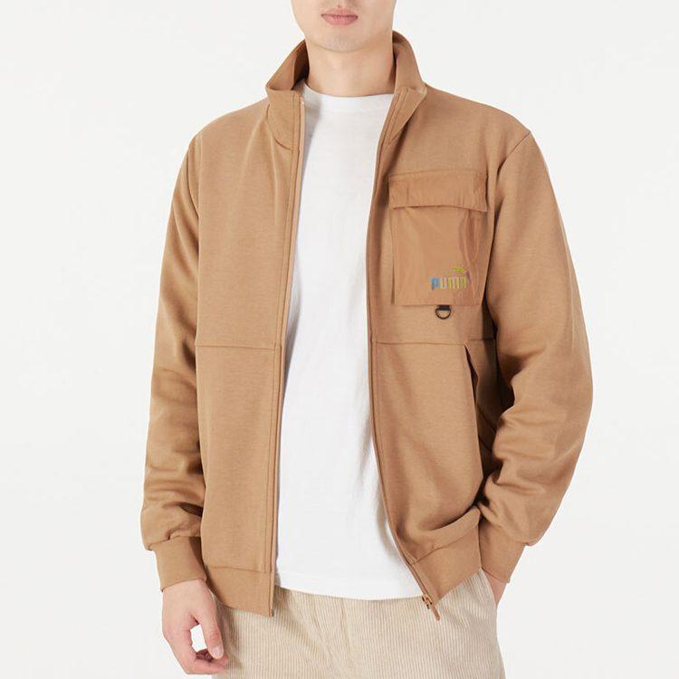 Puma Jackets Unisex Khaki Stand Collar Moderate Other 537033-63