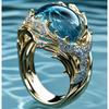 Wave Ring Ocean Series Wave Resin Ring Women's Wave Open Ring