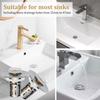 4Pcs Sink Drain Strainer with Removable Stainless Steel Filter Basket Brass Core Press Fit Sink Odour Stopper Bathroom Fitting