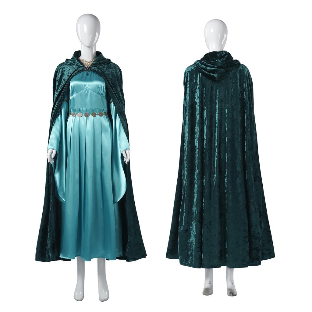 Exquisite Blue Cosplay Dress Set For Elven Princesses Perfect For Fantasy Themed Events And Celebrations