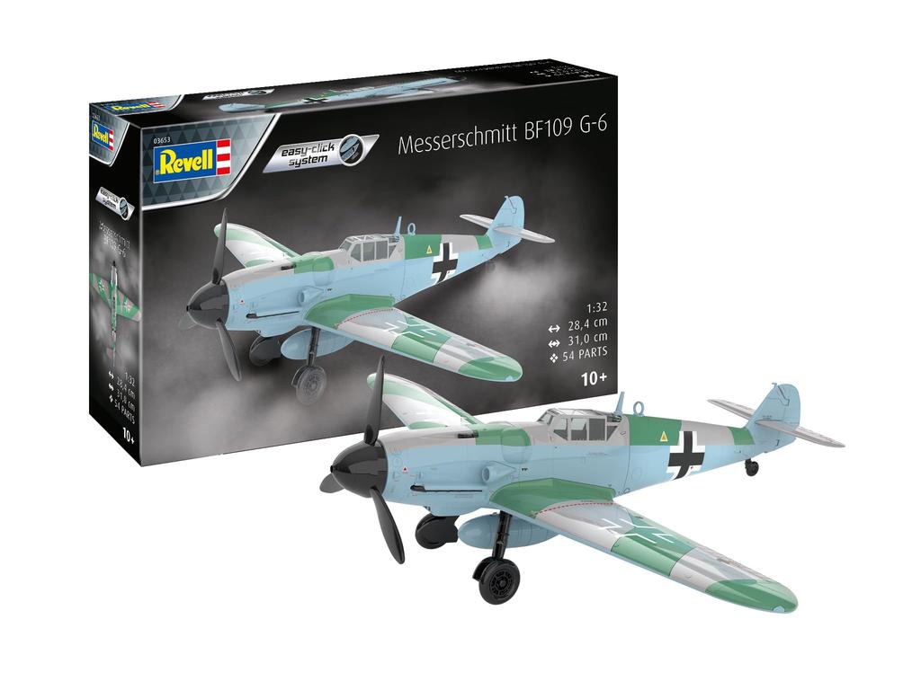 German Revell German Air Force Messerschmitt Plastic Model 03653 1/32 BF109G-6