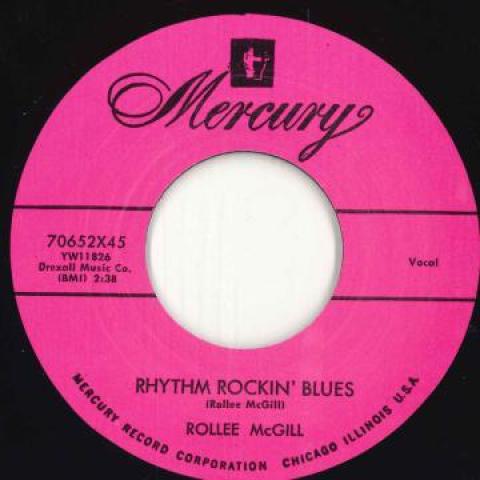 

7-дюймовая пластинка ROLLEE MCGILL / ELLA JOHNSON - Rhythm Rockin Blues / Alright, Oka 70652X45 Mercury UK 1955 Великобритания Блюз