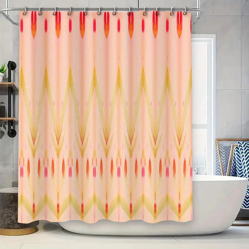 

Charming Autumn Shower Curtain Green Gold Floral Design Waterproof Bath Room Decor High Quality Fabric W90xH180cm