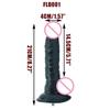 Sex Machine Attachment ROUGH BEAST 8.27" Black/Flesh Dildo for Masturbation Machine