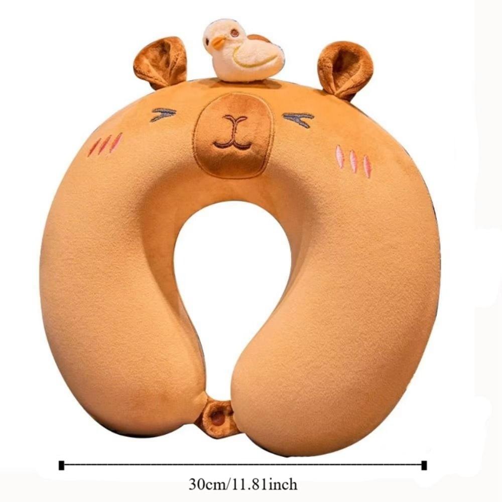 Animal Neck Support Cushion Double-sided Napping Headrest Pad Travel U-Shaped Pillow  Home