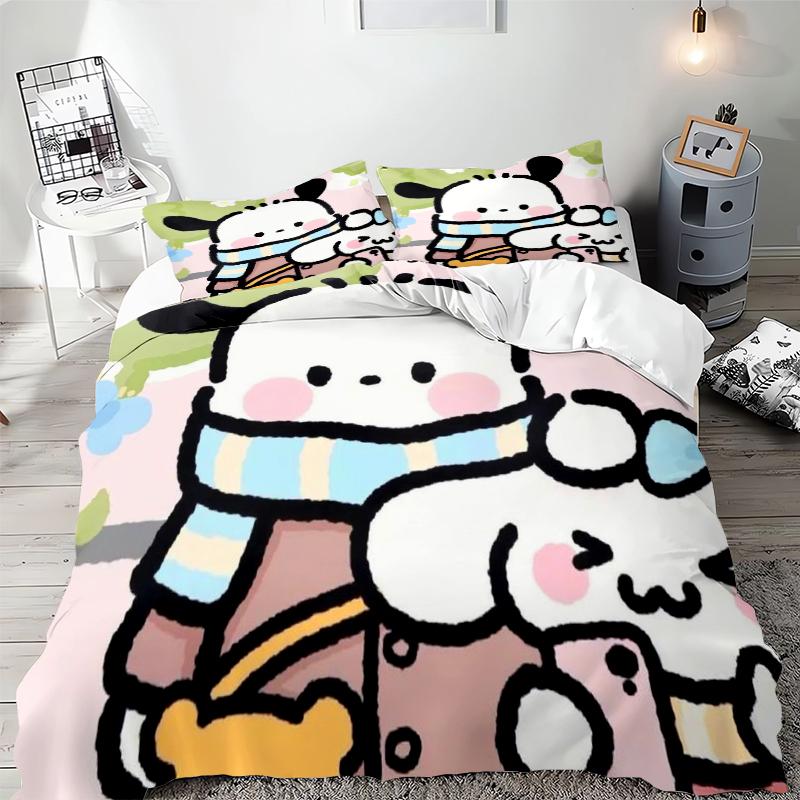 Pochacco 3D Print Bedding Sets Comforter Quilt Bed Cover Duvet Cover Pillow Case 2-3 Pieces Sets Kids Adult Bedroom Decor