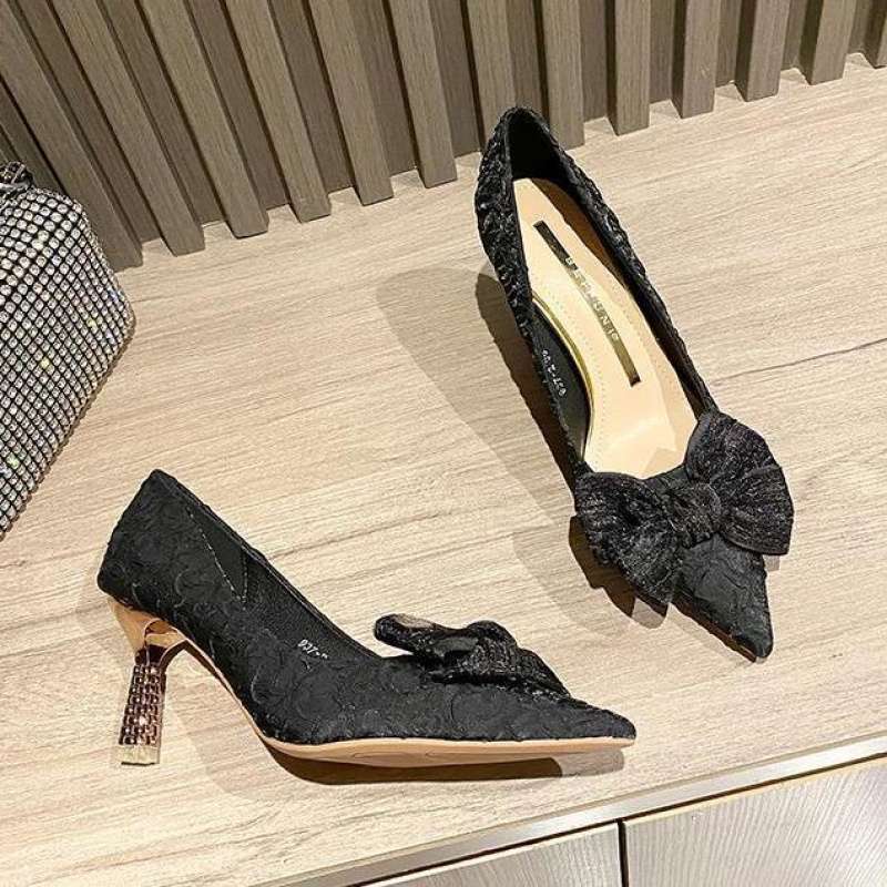 Green Wedding Shoes Xiuhe Bride 2025 New Spring and Autumn Red Car Shoes French Single Shoes Stiletto High Heels Women