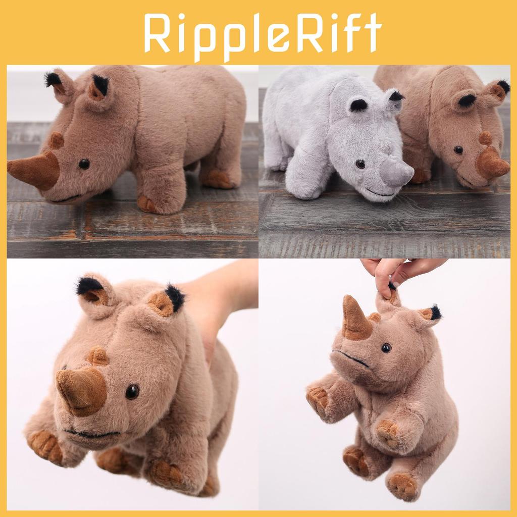 Plush Rhino Toy Soft Animal Doll For Sleep And Comfort Gift For Girls