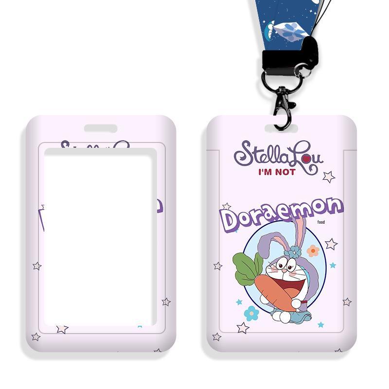 Cartoon Campus ID Holder with Lanyard for Students: Access Card, Meal Card, Bus/Subway Badge