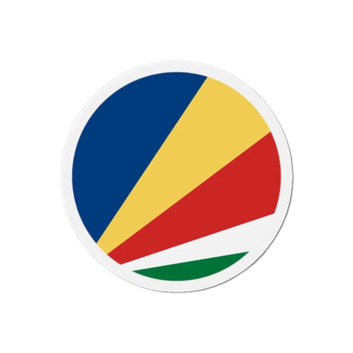 Aimant Rond - Seychelles - 9 cm - 50 pièces - Multicolore - Résine synthétique - Mixte