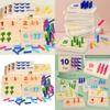 Wooden Montessori Math Learning Stick Color Recognition Matching Board Educational Toy For Early Childhood