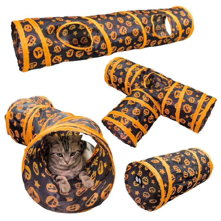 Cats Tunnel Tube Compactable Foldable Tunnels Toy for Indoor Cats Rabbits Pet