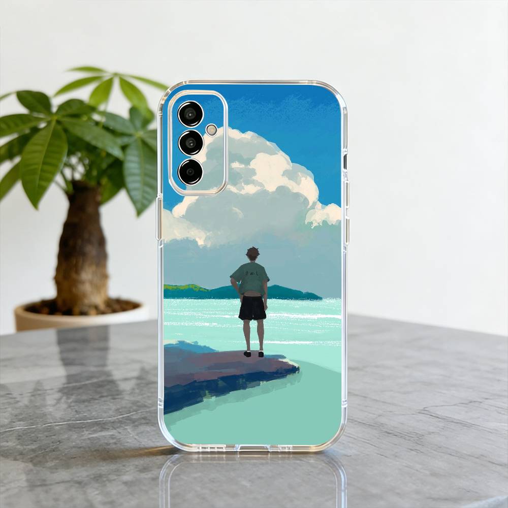 

Alone by the Sea Phone Case Transparent Silicone Soft For SamsungA10,12,20,21S,30,31,40,50,51,52,70,71 Samsung a21s