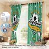 2pcs Football Sports Printed Perforated Blackout Curtains Available Multiple Sizes Living Room Insulation Decoration