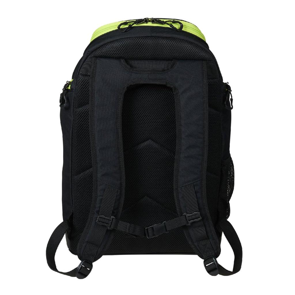 Mizuno Swimming Pool Gym Backpack, Bag, Bag, 35L, N3JDC001, Black/Lime
