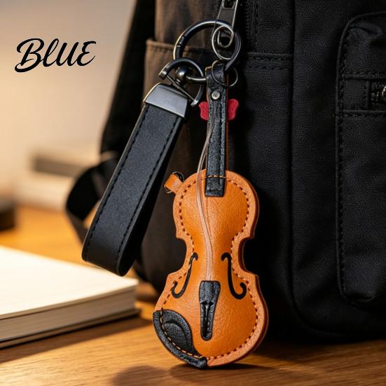 Unique Gifts for Key Ring Faux Leather Cello Keychain Cellists Retro Charm with Durable Instrument
