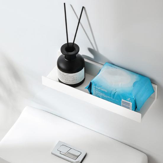 Shower Caddy Wall Mounted Plastic Floating Shelves No Drill Bathroom Storage Organizer for Bathroom Kitchen Living Room