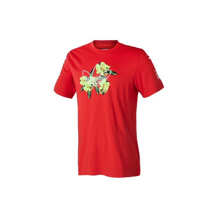 adidas originals Sports Round Neck Short Sleeve Pink Red Men s GJ7771 S