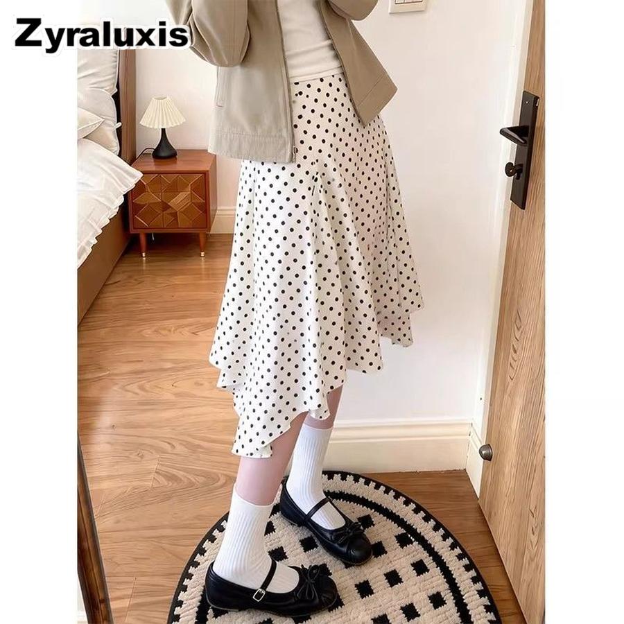 Plus Size Plaid A-Line Midi Skirt for Women, Summer High Waist Versatile Longuette Dress S абрикосовый