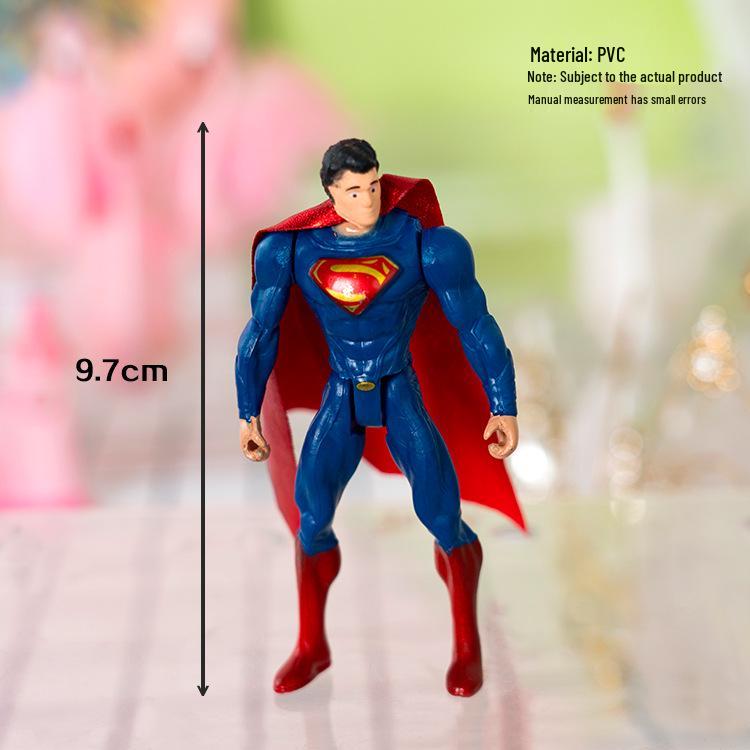Q Avengers & Superman Ornaments: Spider-Man, Iron Man, Thor, Captain America Anime Cake Figures