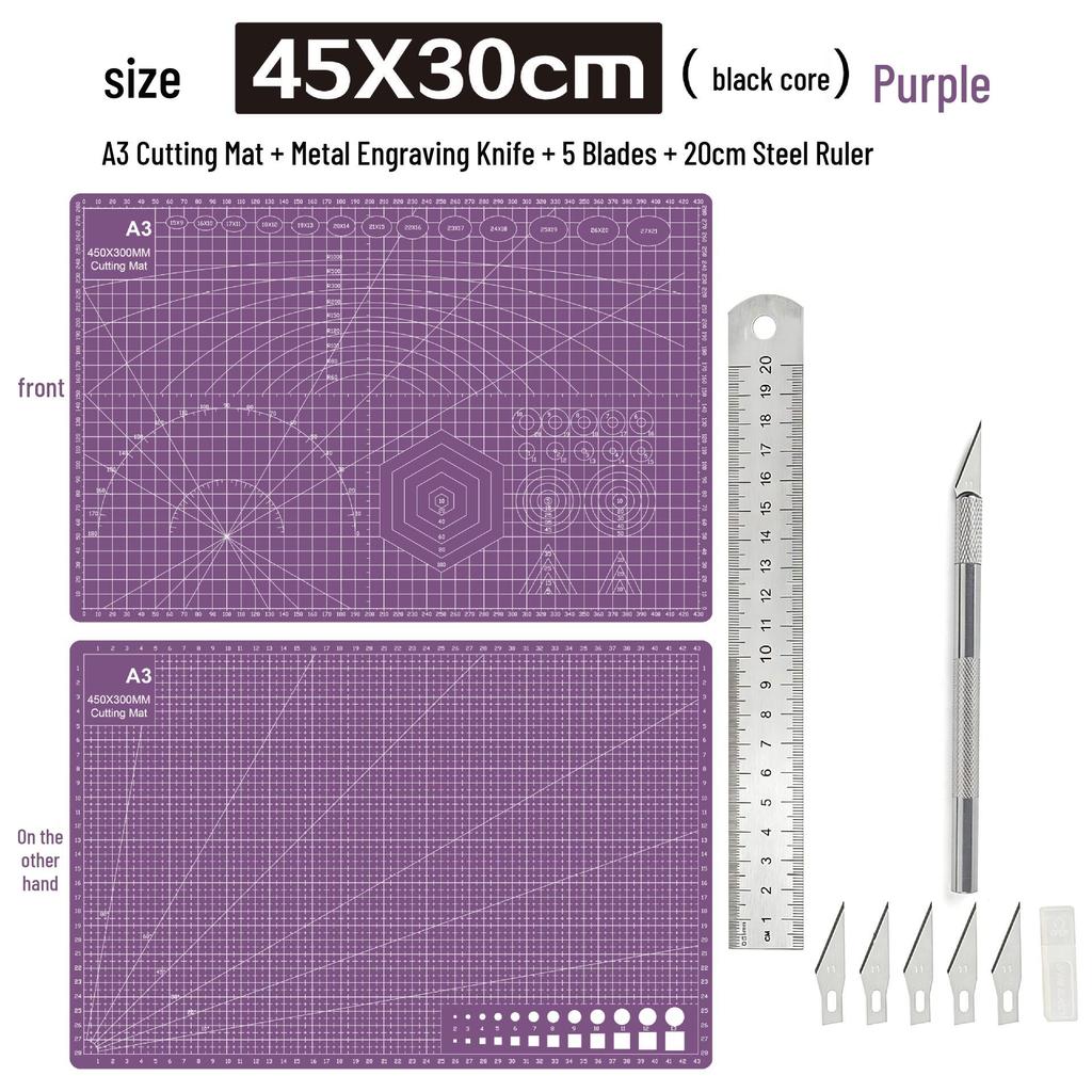 A3 3mm Extra Thick Cutting Mat: Handmade, Durable Pad for Paper Cutting & Writing