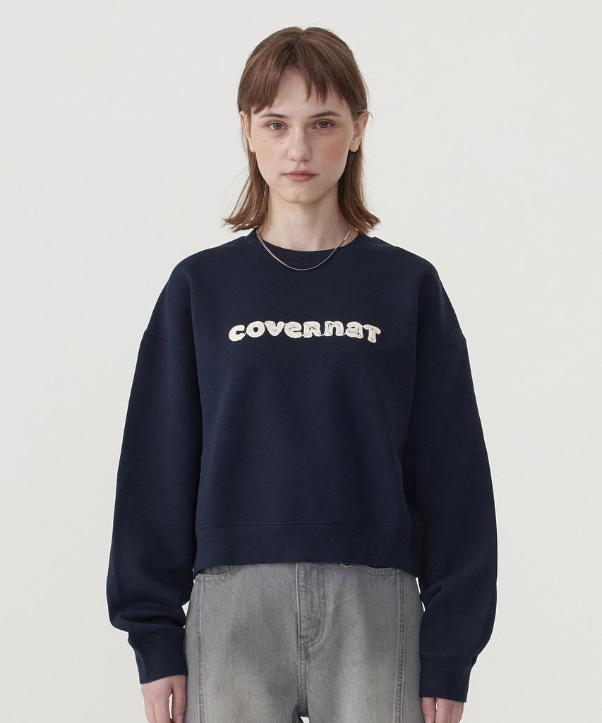 COVERNAT WOMAN Rope Cooper Logo Sweatshirt Navy
