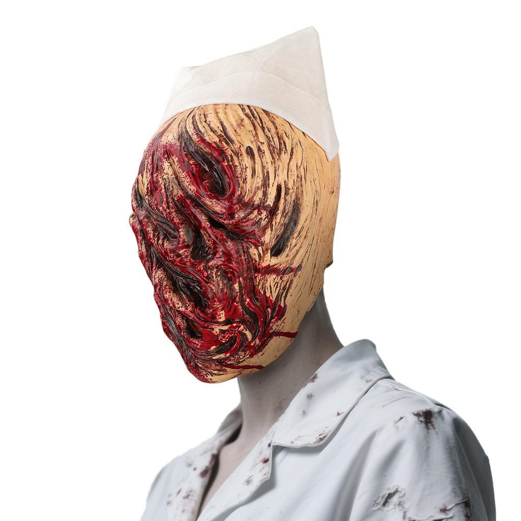 Nurse Model Halloween Cosplay Costume Mask Create a Terrifying Atmosphere Design Wonderful Gift for Role Play Fans