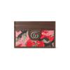 GG Monogram Marble Pattern Iconic Double G Hardware Coated Fabric And Leather Card Holder Women Card Holder Pink Brown 834795-FAFIB-8942