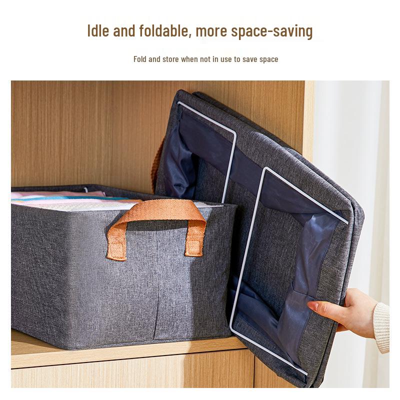Foldable Anionic Storage Box with Steel Frame - Fabric Organizer for Underwear and Pants
