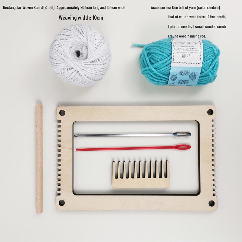 Wooden Desktop Fabric Weaving Machine for Kids - Creative DIY Craft Kit
