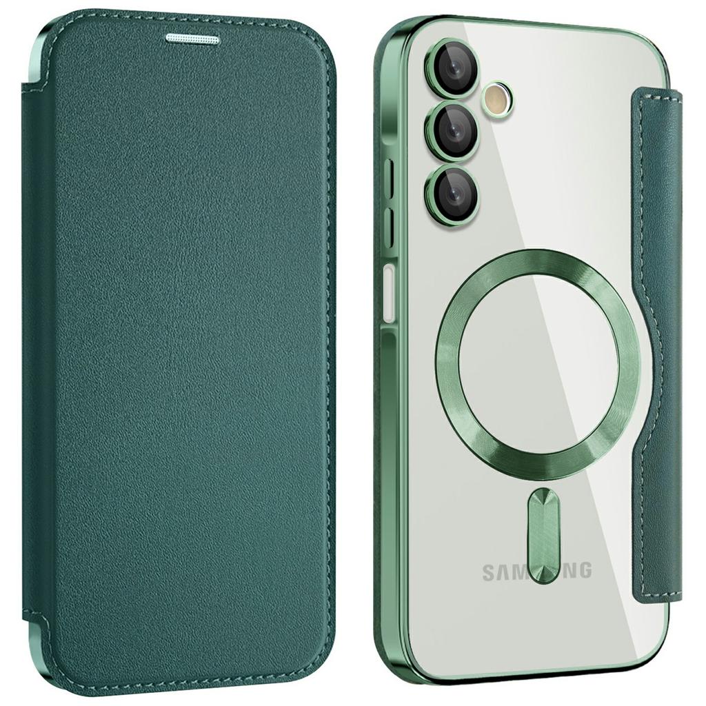 For Samsung Galaxy A15 4G/5G Case Compatible with MagSafe RFID Blocking Card Holder Leather Phone Cover