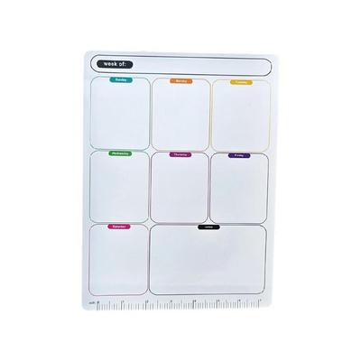 Erasable Refrigerator Planner with Slip Resistant Magnets And Clear Layout Magnetic Calendar Whiteboard For Households