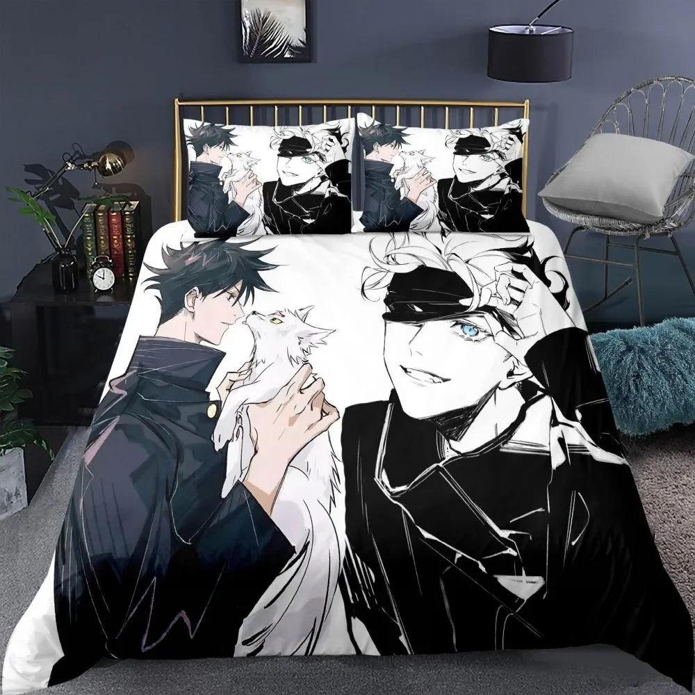 Jujutsu Kaisen Bettwäsche-Set Japan Berühmter Anime Bettbezug-Sets Steppdecke Bettwäsche Twin Queen King Einzelgröße Dropshipping