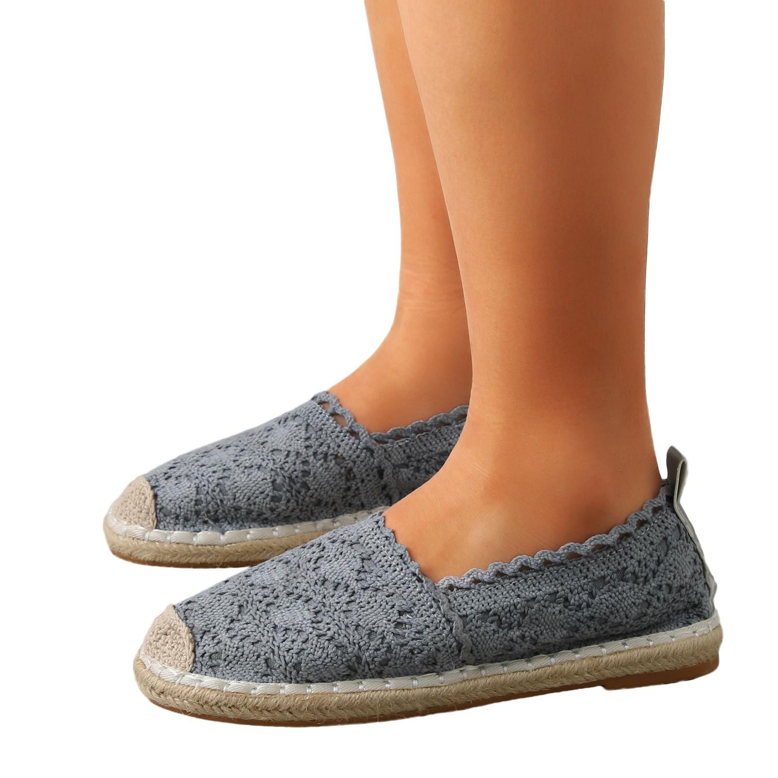 

Flip Flops Sandals Women Hollow Platform Casual Shoes Solid Color Breathable Espadrilles Shoes For Woman 42