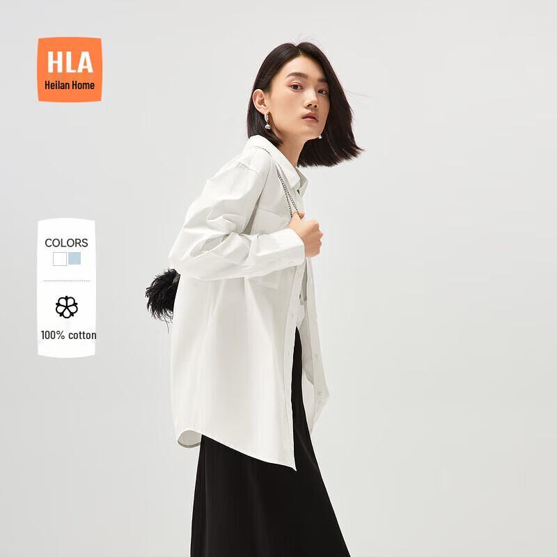 Hodo Women s Pure Cotton Solid Long Sleeve Shirt 2XL