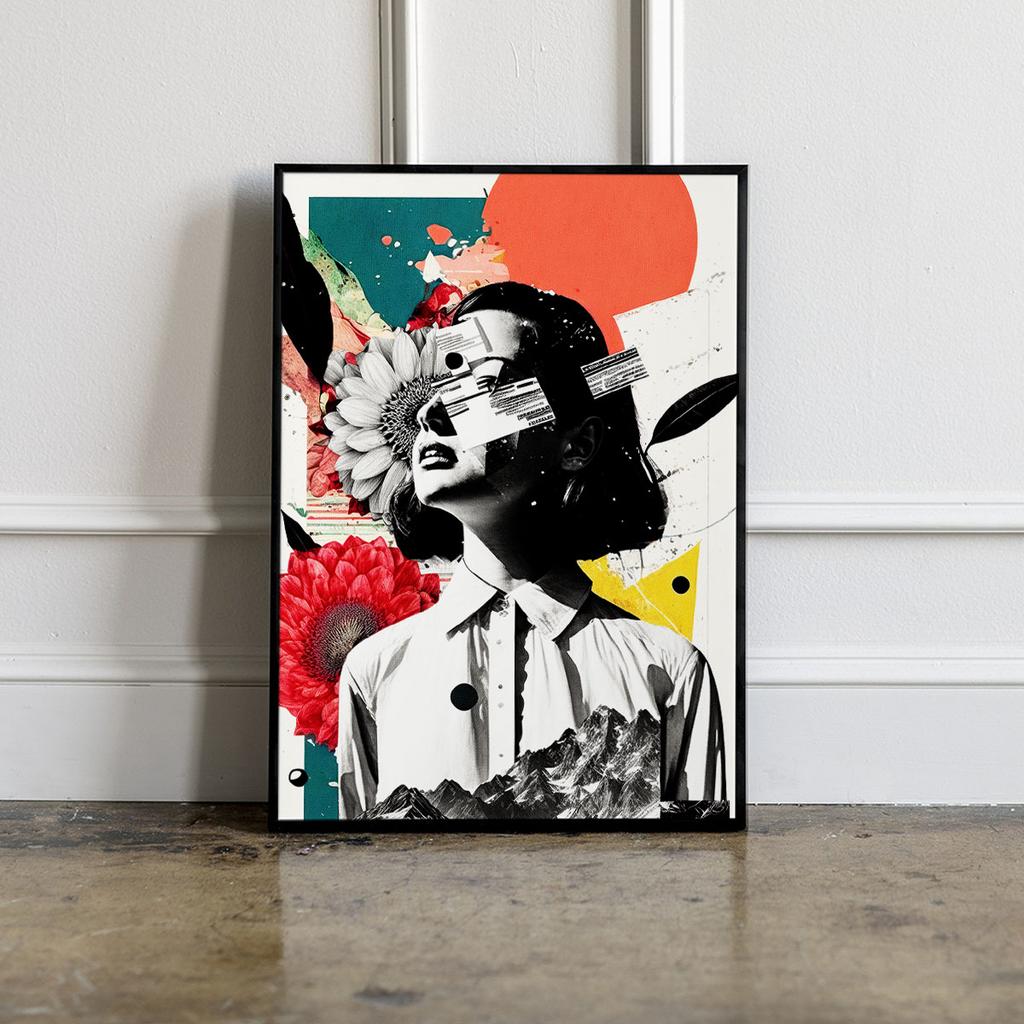 Plakat portret kolaż obrazy kolaże