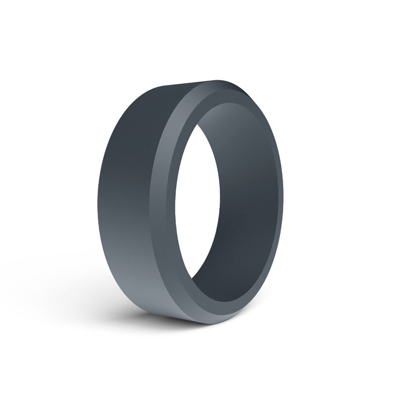 Amazon New 8mm Beveled Edge Silica Gel Ring European and American Style Ring Men Outdoor Sports Ring