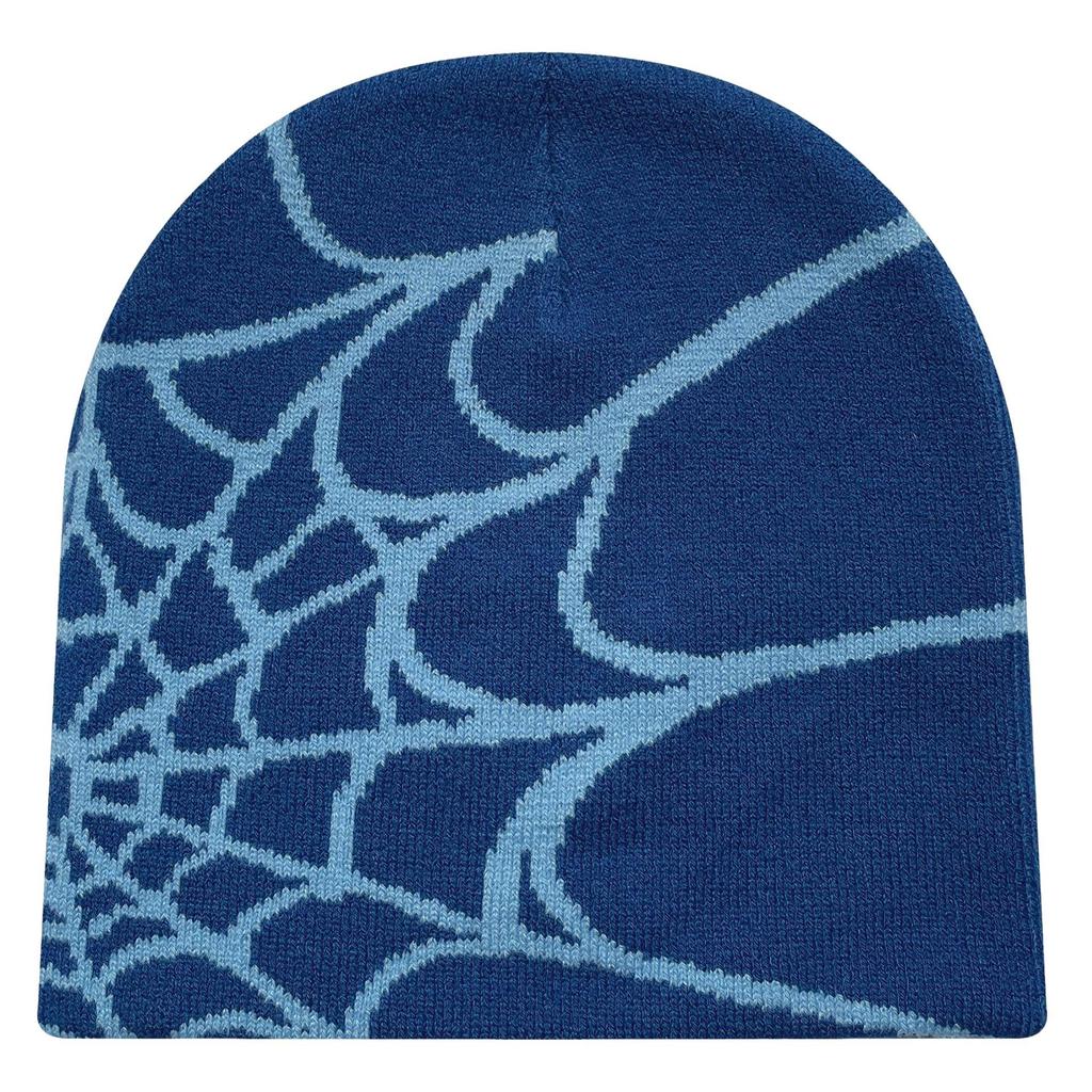 Knitted Beanie Hat Web Graphic Jacquard Beanie For Men Women Breathable Winter Warm Hat Skull Cap