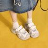 Summer new ugly cute sneakers women's 2025 spring and autumn platform sandals breathable casual net shoes Velcro hole shoes