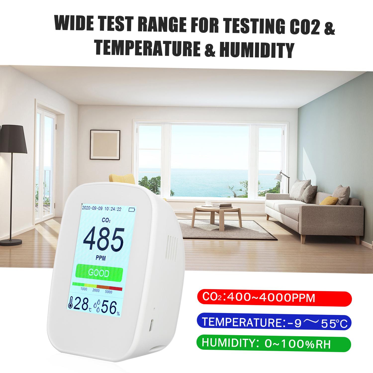 

Accurate CO2 monitor with data logging and semiconductor sensor technology for the home car